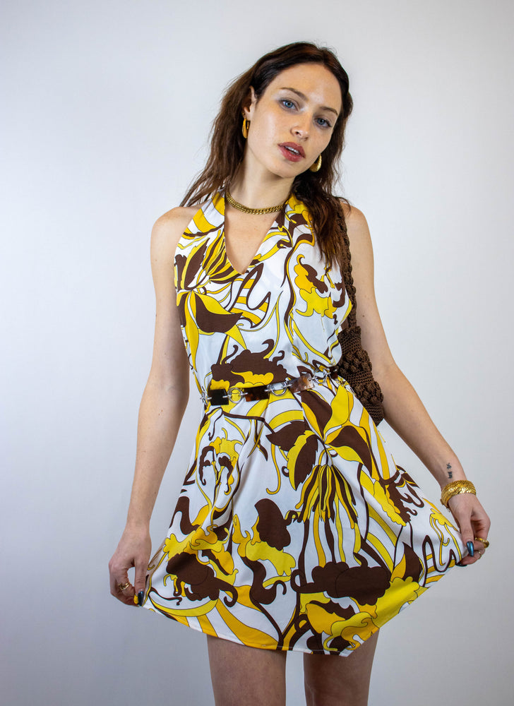
                  
                    load image into gallery viewer, weho dress - yellow mod jersey
                  
                