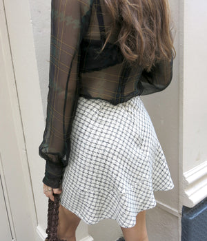 
                  
                    load image into gallery viewer, london skirt - monochrome tweed
                  
                
