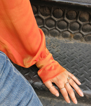 
                  
                    load image into gallery viewer, copenhagen top - iridescent red orange
                  
                