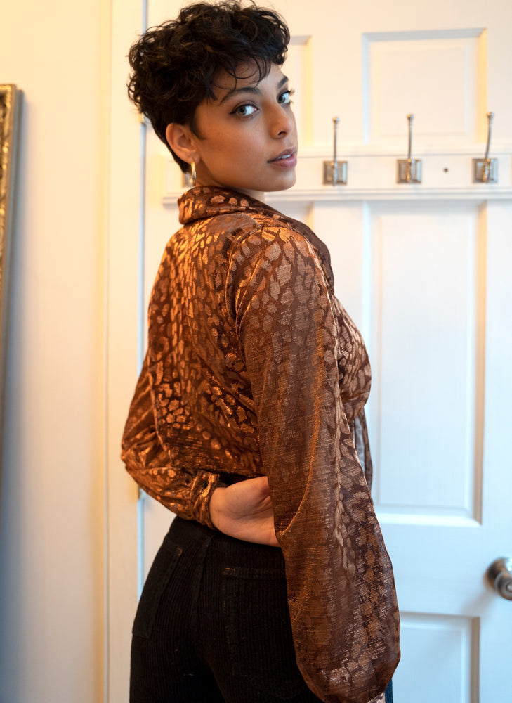 
                  
                    load image into gallery viewer, marylebone top - metallic leopard
                  
                