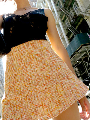 
                  
                    load image into gallery viewer, london skirt - orange tweed
                  
                
