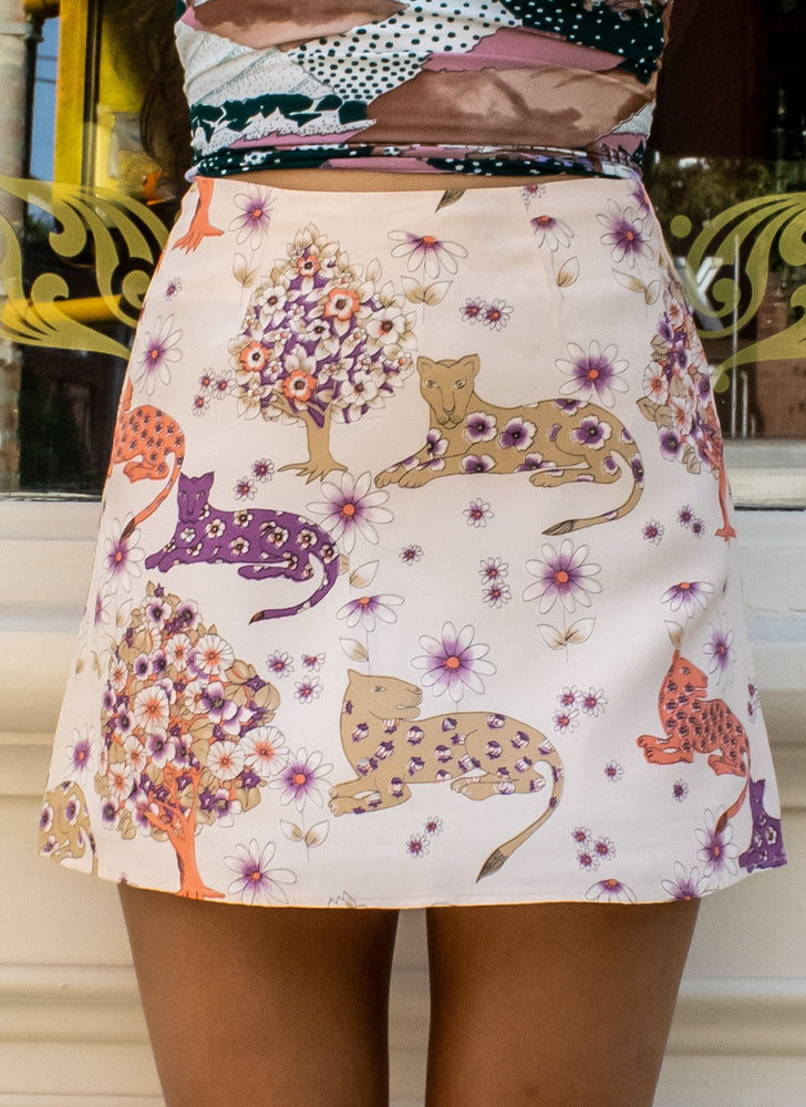 
                  
                    load image into gallery viewer, chelsea skirt - 60s silk lion
                  
                