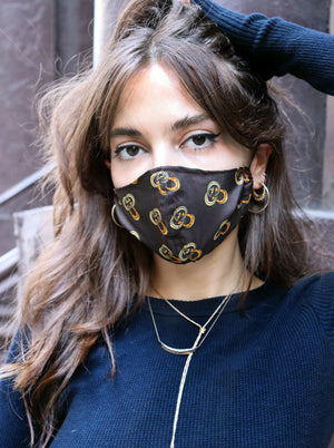 
                  
                    load image into gallery viewer, Vintage-fabric face masks, as seen in NY Mag, Zoe Report, Man Repeller, and more. Sustainably upcycled locally in NY! Comfortable cottons, luxe silks, psychedelic prints, designer logos, and more. Matching scrunchies available.
                  
                