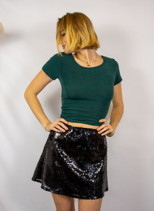 
                  
                    load image into gallery viewer, chelsea skirt - black sequin
                  
                