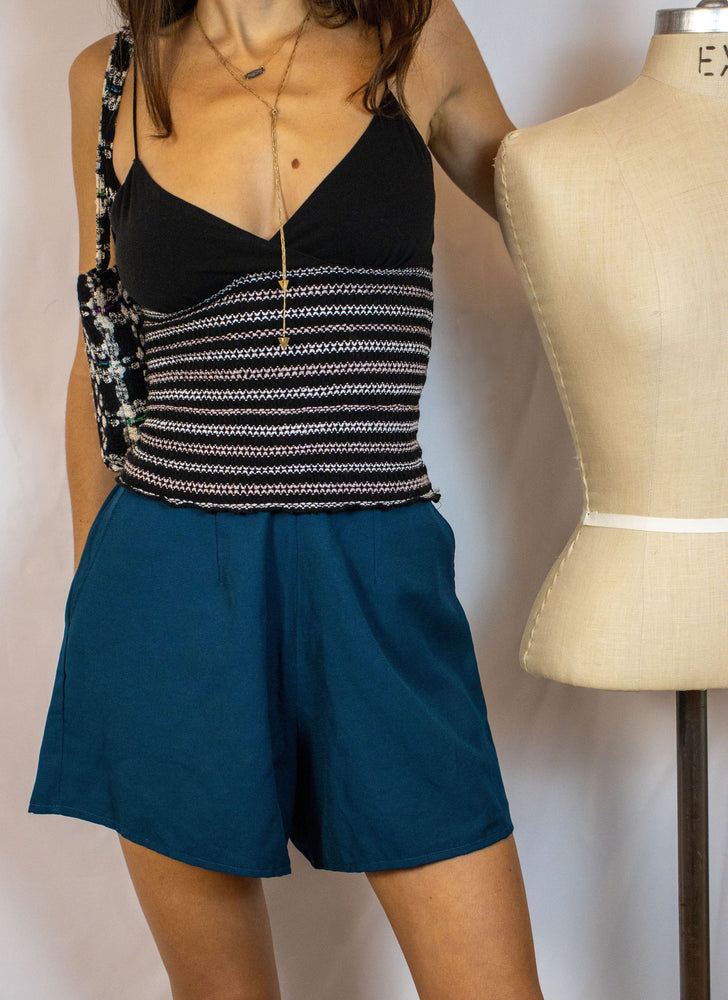
                  
                    load image into gallery viewer, amsterdam shorts - teal linen
                  
                