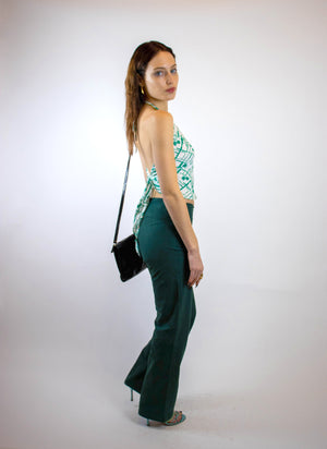 
                  
                    load image into gallery viewer, valencia trousers - green suede
                  
                