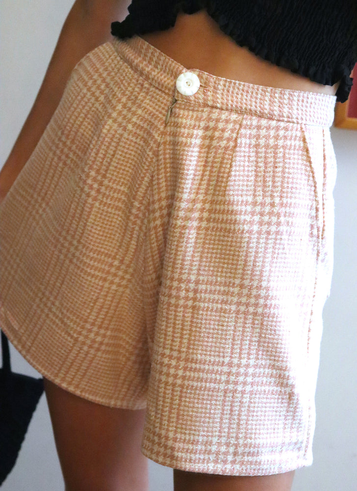 
                  
                    load image into gallery viewer, amsterdam shorts - pink check
                  
                