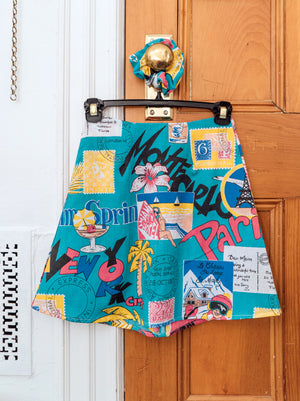 
                  
                    load image into gallery viewer, Best sustainable fashion brands -- this is a mini skirt made of vintage fabric. Perfect outfit idea.
                  
                