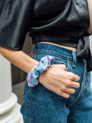 
                  
                    load image into gallery viewer, pucci blue scrunchie - girl of the earth
                  
                